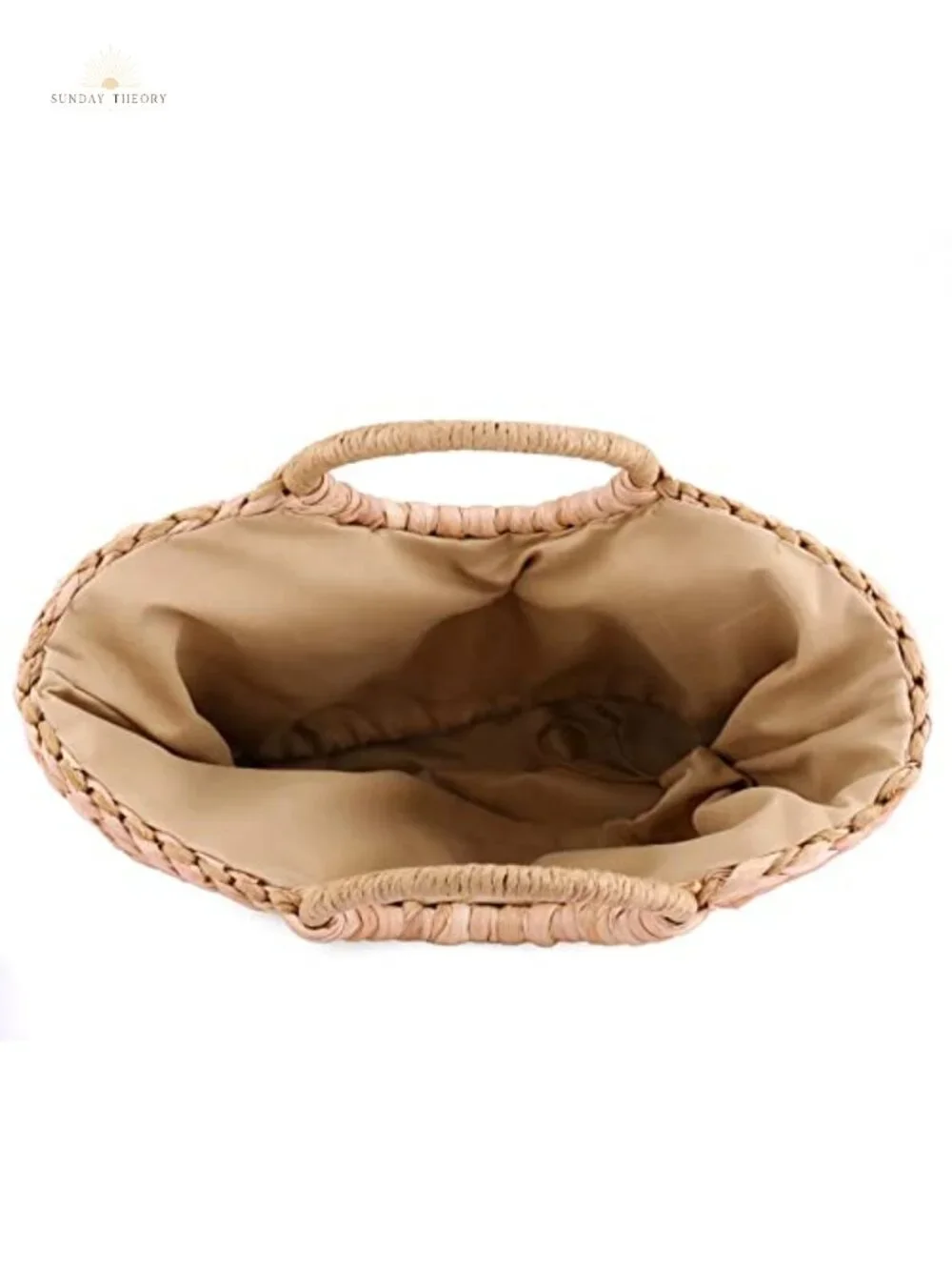 Handwoven Straw Hobo Bag Beach Summer Tote Natural Chic Round Handle Retro Purse